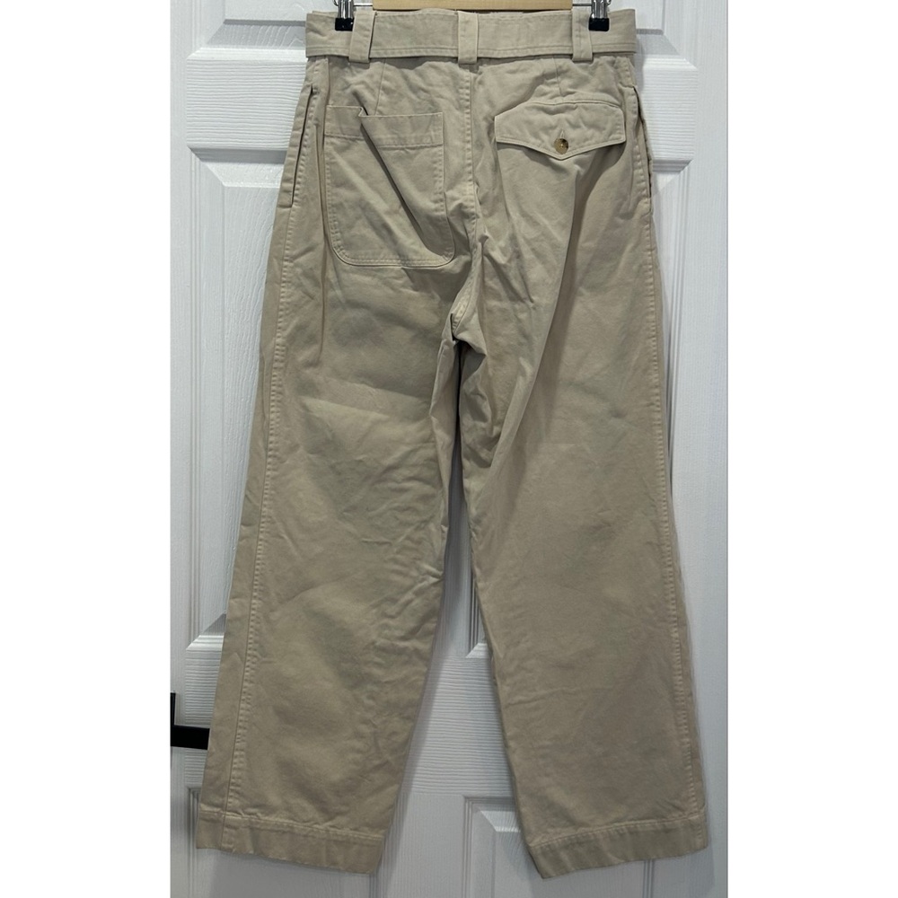 Caron Callahan Women’s High Waisted Cream Trousers With Belt Denim Size 30 - Picture 2 of 3